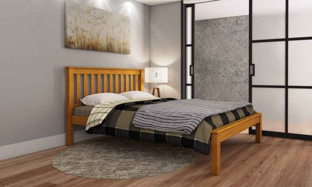 Classic Wooden Bed Frame – Timeless & Sturdy Design