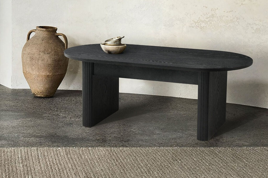 Modern Black Wooden Coffee Table – Bold & Timeless