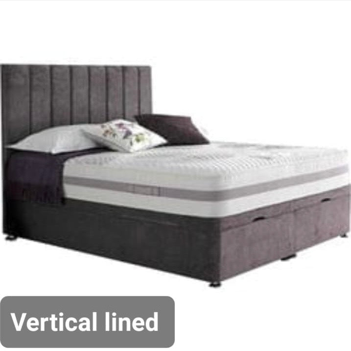 Vertical Lined Ottoman Bed