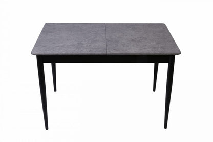 Marble Extendable Dining Table – Scratch-Resistant Concrete Effect, Seats Up to 6
