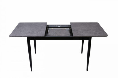Marble Extendable Dining Table – Scratch-Resistant Concrete Effect, Seats Up to 6